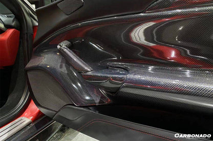 Carbonado 2015-2020 Ferrari 488 GTB Spider OE Style Carbon Fiber Door Handle Interior