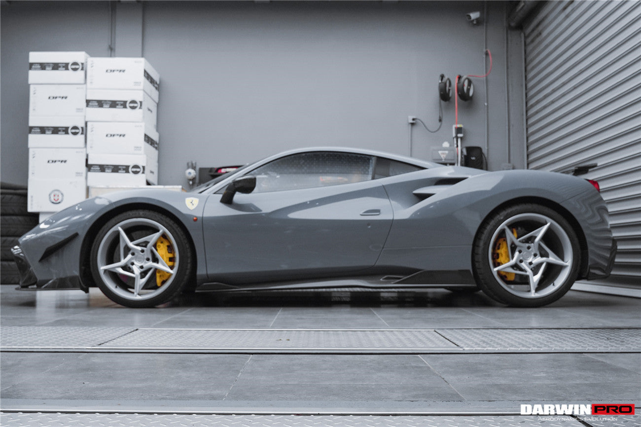 DarwinPRO 2015-2020 Ferrari 488 GTB & Spider iMP-Performance Carbon Fiber Side Skirts Under Board
