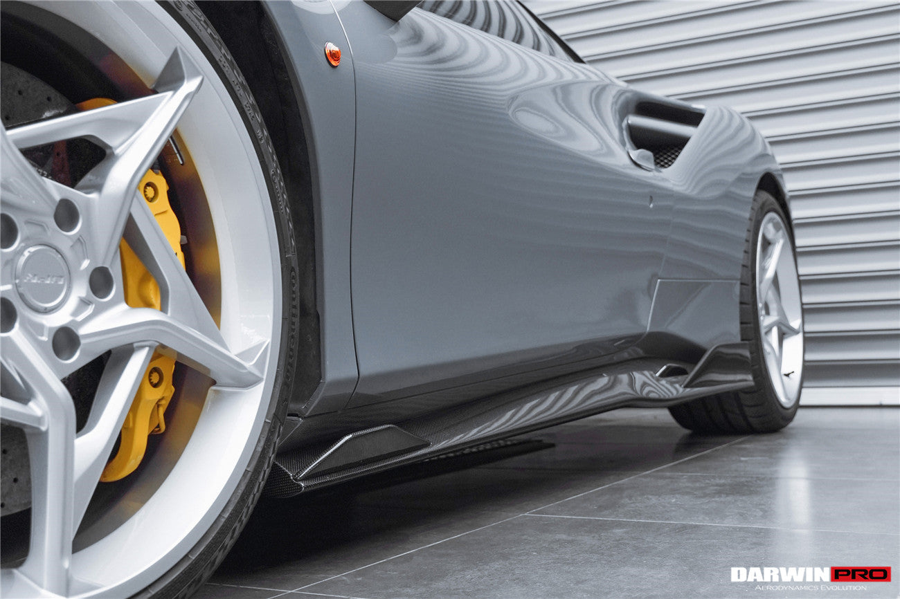 DarwinPRO 2015-2020 Ferrari 488 GTB & Spider iMP-Performance Carbon Fiber Side Skirts Under Board