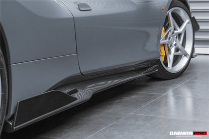 DarwinPRO 2015-2020 Ferrari 488 GTB & Spider iMP-Performance Carbon Fiber Side Skirts Under Board