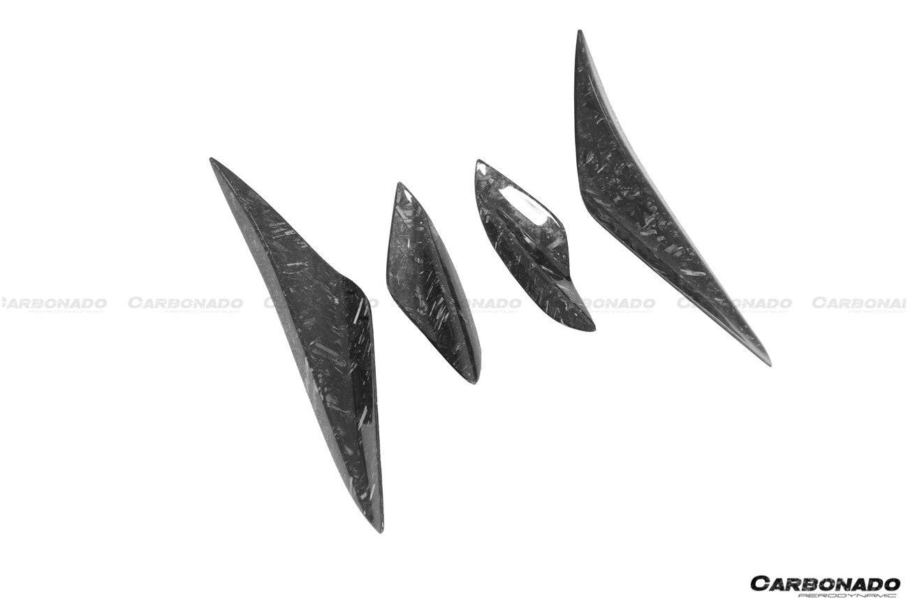 Carbonado 2008-2012 BMW M3 E90 E92 E93 KA Estilo Canards de fibra de carbono