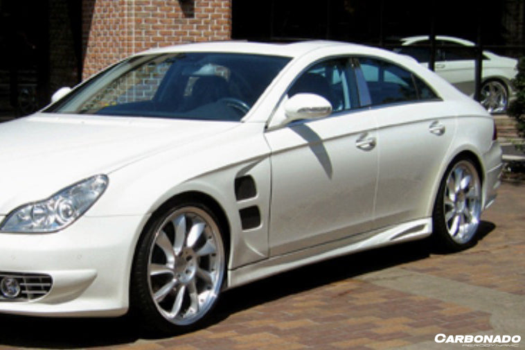 Faldones laterales estilo L para Mercedes Benz W219 Cls Clase Carbonado 2005-2009