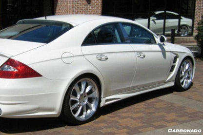 Faldones laterales estilo L para Mercedes Benz W219 Cls Clase Carbonado 2005-2009