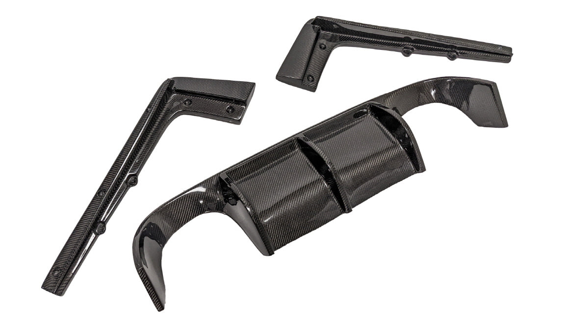Innovative Motorsports BMW F30 M3 Style Rear Bumper V-Style Carbon Fiber Diffuser