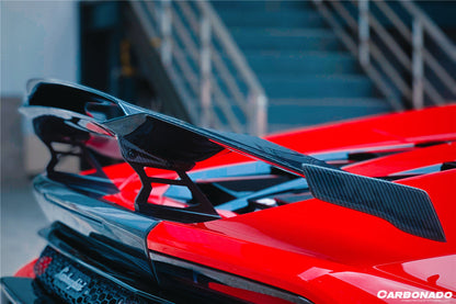 Carbonado 2015-2025 Lamborghini Huracan LP610  LP580  Evo  Tecnica MD Style Carbon Fiber Trunk Spoiler with Base