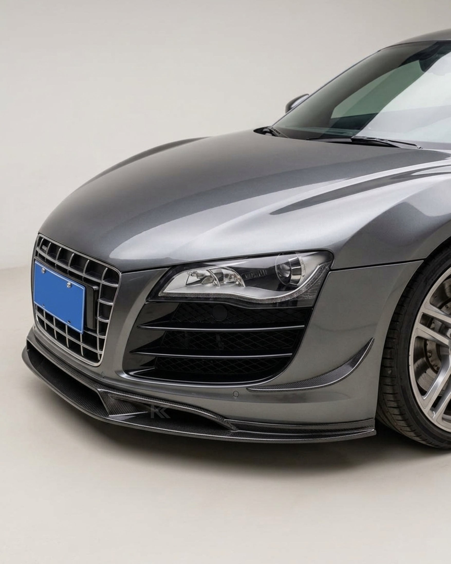 K2 Industries Audi R8 V8 / V10 / GT Carbon Fiber Front Lip Spoiler 2008 - 2015