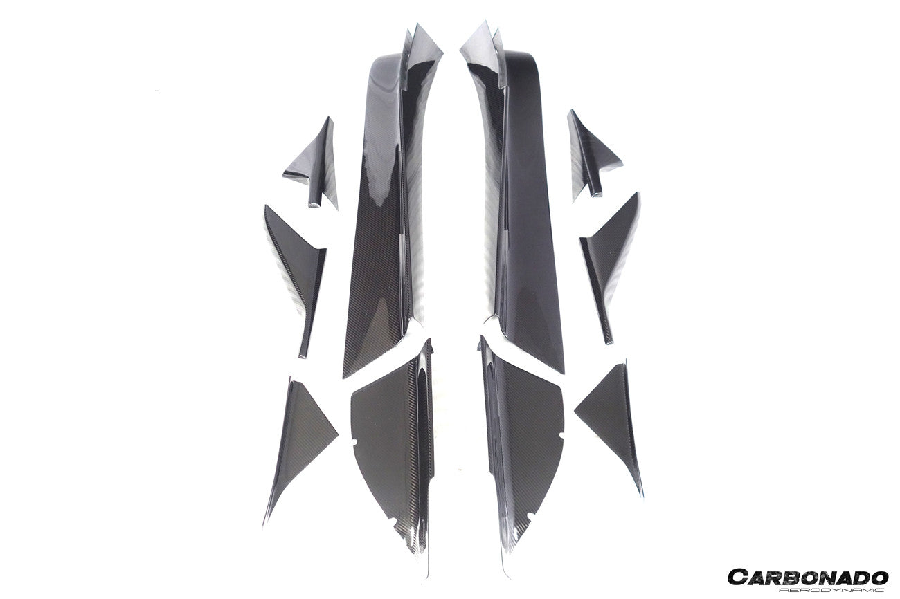 Carbonado 2020-2024 Maserati MC20 OEM Style DRY Carbon Fiber Side Skirts