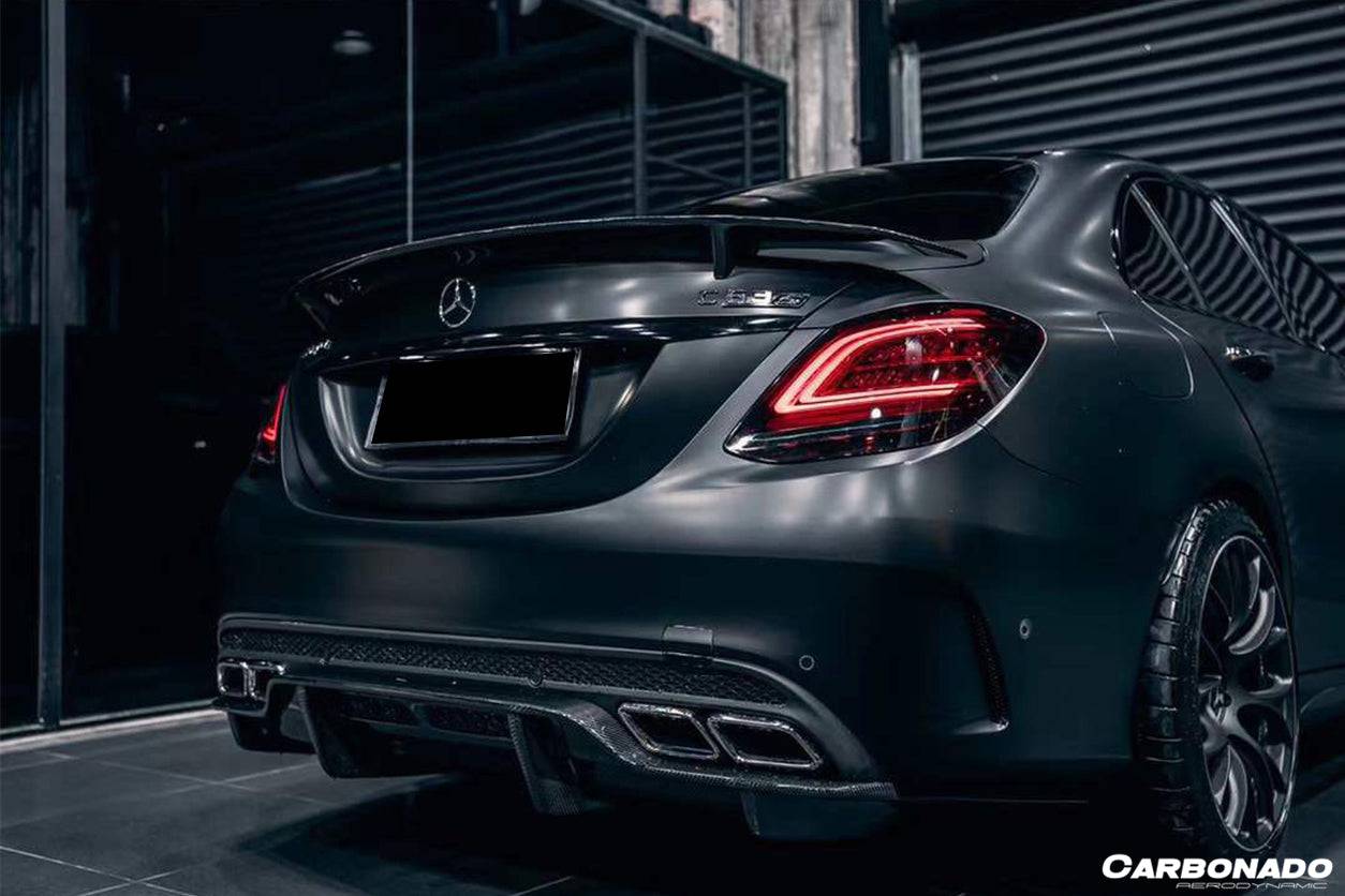 Carbonado AMG Sedan PS Style Rear Diffuser | 2015-2021 Mercedes Benz W205 C63 S