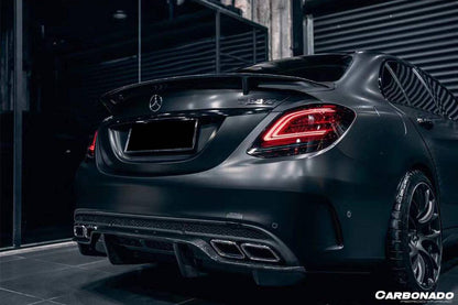 Carbonado AMG Sedan PS Style Rear Diffuser | 2015-2021 Mercedes Benz W205 C63 S