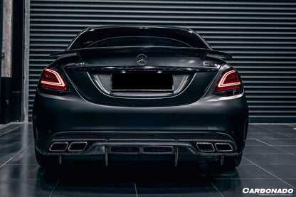 Carbonado AMG Sedan PS Style Rear Diffuser | 2015-2021 Mercedes Benz W205 C63 S