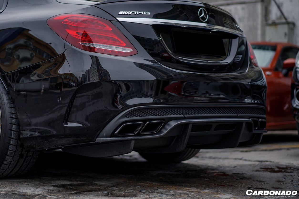 Carbonado AMG Sedan PS Style Rear Diffuser | 2015-2021 Mercedes Benz W205 C63 S