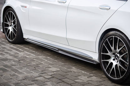 Carbonado PS Style Side Skirts | 2015-2021 Mercedes Benz C-Class C63 AMG W205 Sedan