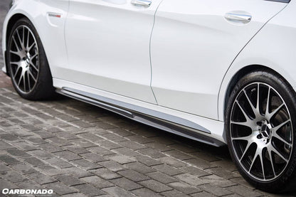 Carbonado PS Style Side Skirts | 2015-2021 Mercedes Benz C-Class C63 AMG W205 Sedan