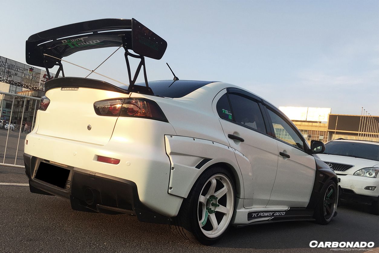 Alerón de maletero de fibra de carbono estilo VTC para Mitsubishi Evo 10 Carbonado 2008-2016