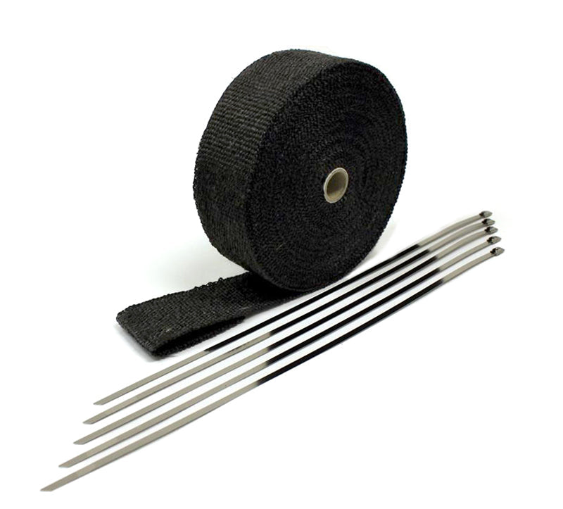 Prosport Fiberglass Header Wrap-Black-2" wide x 50 Ft. with ties