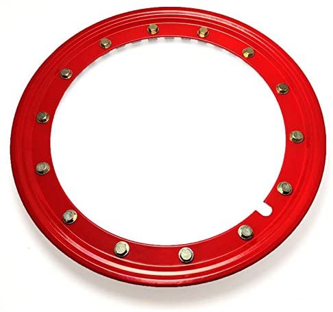 Prosport Simulated Bead Lock Hubcap Rings - 15" Red