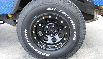 Prosport Simulated Bead Lock Hubcap Rings - 16" Black
