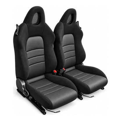 JDMuscle [00-05 S2000] OEM+ Custom Seats (JDM-S2K-SEAT#BSBSB)