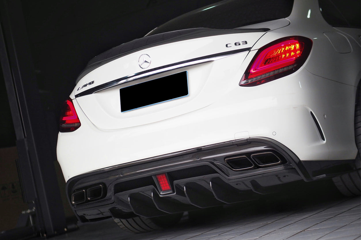 Difusor trasero de fibra de carbono DarwinPRO 2015-2021 Mercedes Benz W205 C63 S AMG Sedán IMP Performance