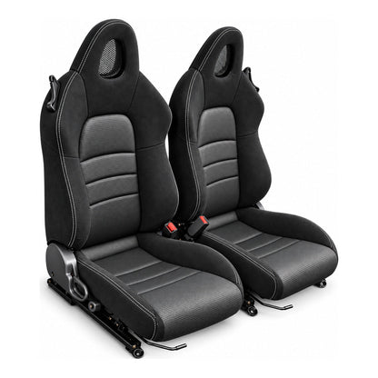 JDMuscle [00-05 S2000] OEM+ Custom Seats (JDM-S2K-SEAT#BSBSB)