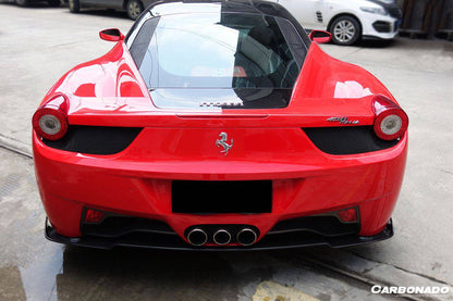 Carbonado 2010-2015 Ferrari 458 Coupe Spider AV Style Carbon Fiber Rear Lip Diffuser