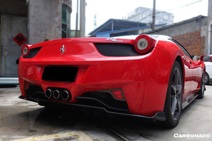 Carbonado 2010-2015 Ferrari 458 Coupe Spider AV Style Carbon Fiber Rear Lip Diffuser