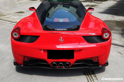 Carbonado 2010-2015 Ferrari 458 Coupe Spider AV Style Carbon Fiber Rear Lip Diffuser