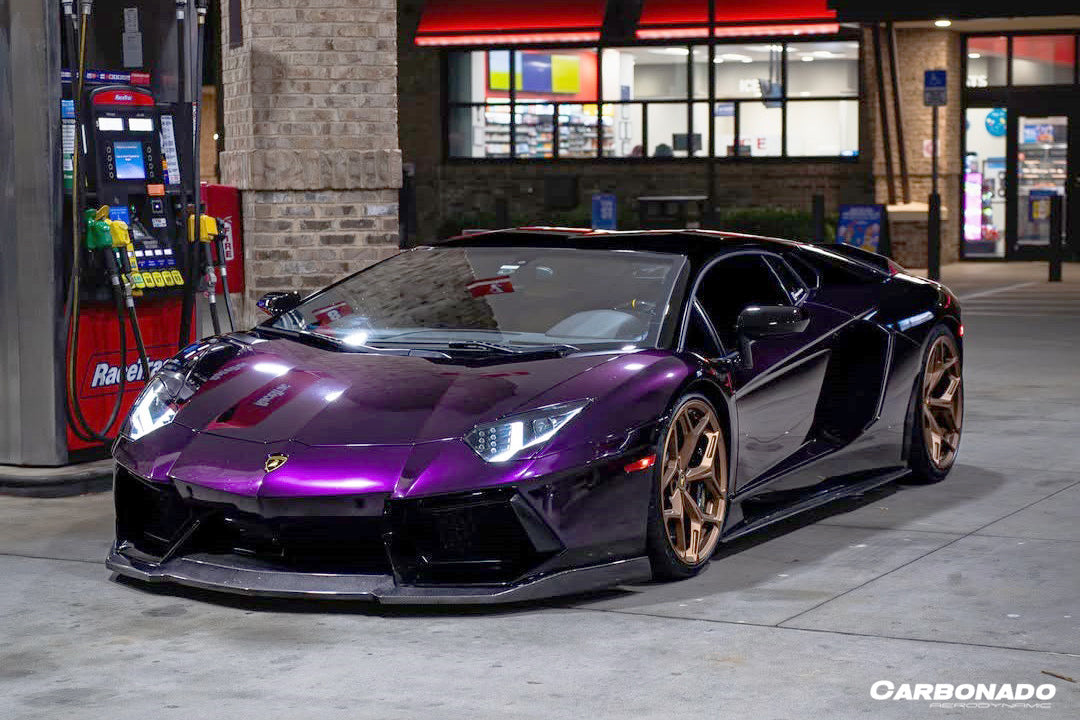 Carbonado 2011-2016 Lamborghini Aventador LP700 Coupe  Roadster DM Style Carbon Fiber Front Lip