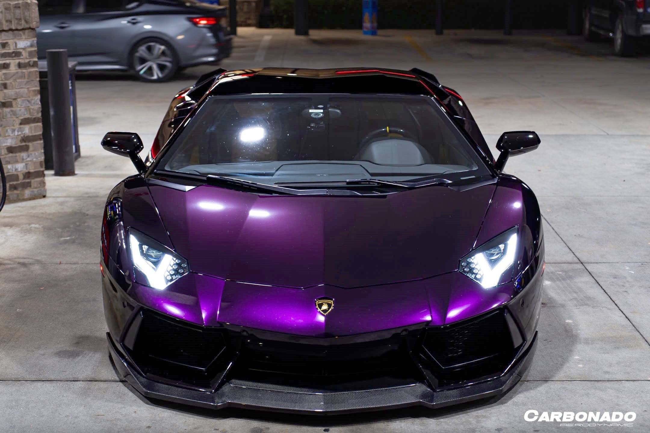 Carbonado 2011-2016 Lamborghini Aventador LP700 Coupe  Roadster DM Style Carbon Fiber Front Lip