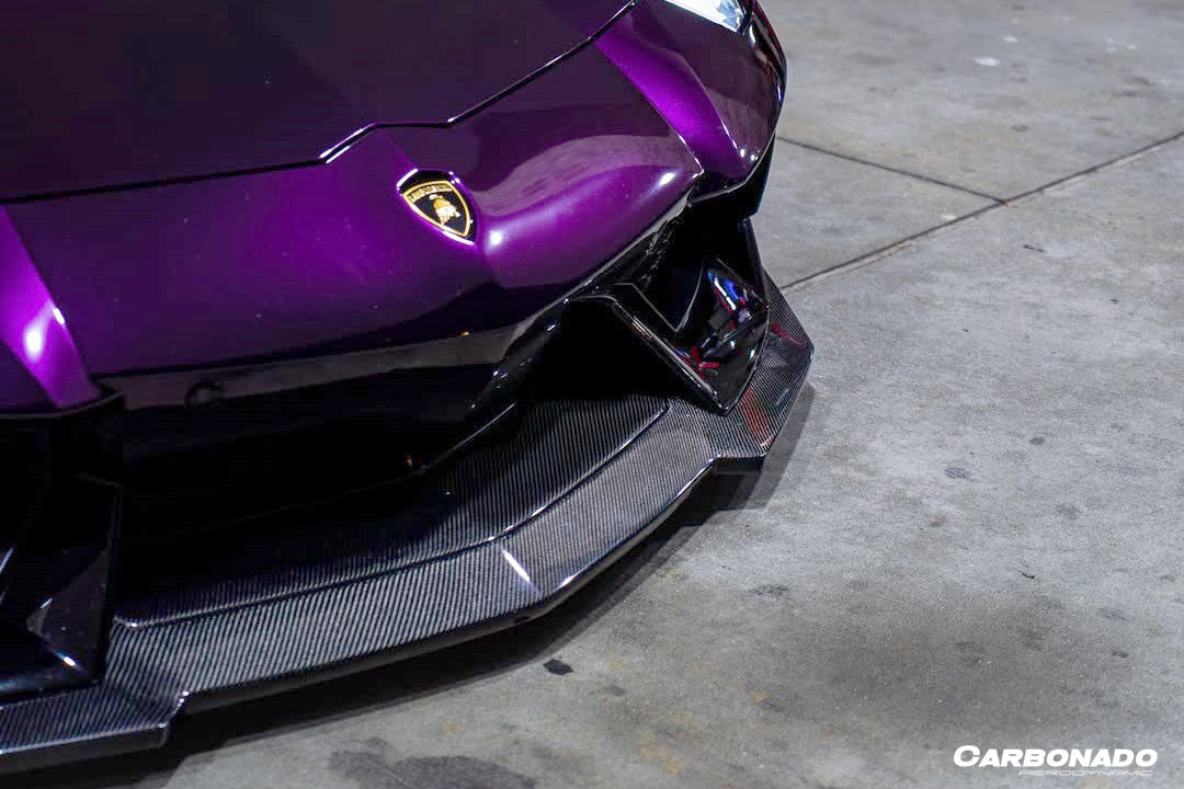 Carbonado 2011-2016 Lamborghini Aventador LP700 Coupe  Roadster DM Style Carbon Fiber Front Lip