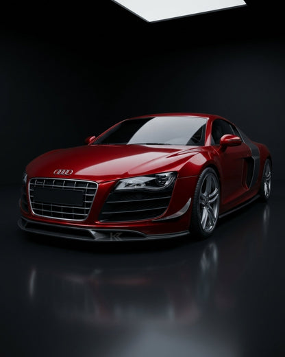 K2 Industries Audi R8 V8 / V10 / GT Carbon Fiber Front Lip Spoiler 2008 - 2015