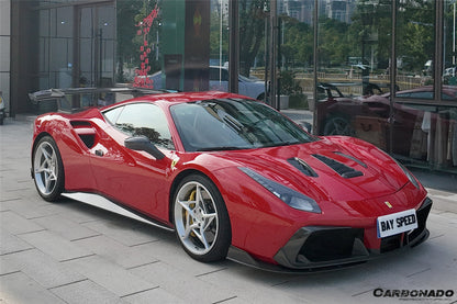 Carbonado 2015-2020 Ferrari 488 GTB Spider OE Style Carbon Fiber Side Skirts