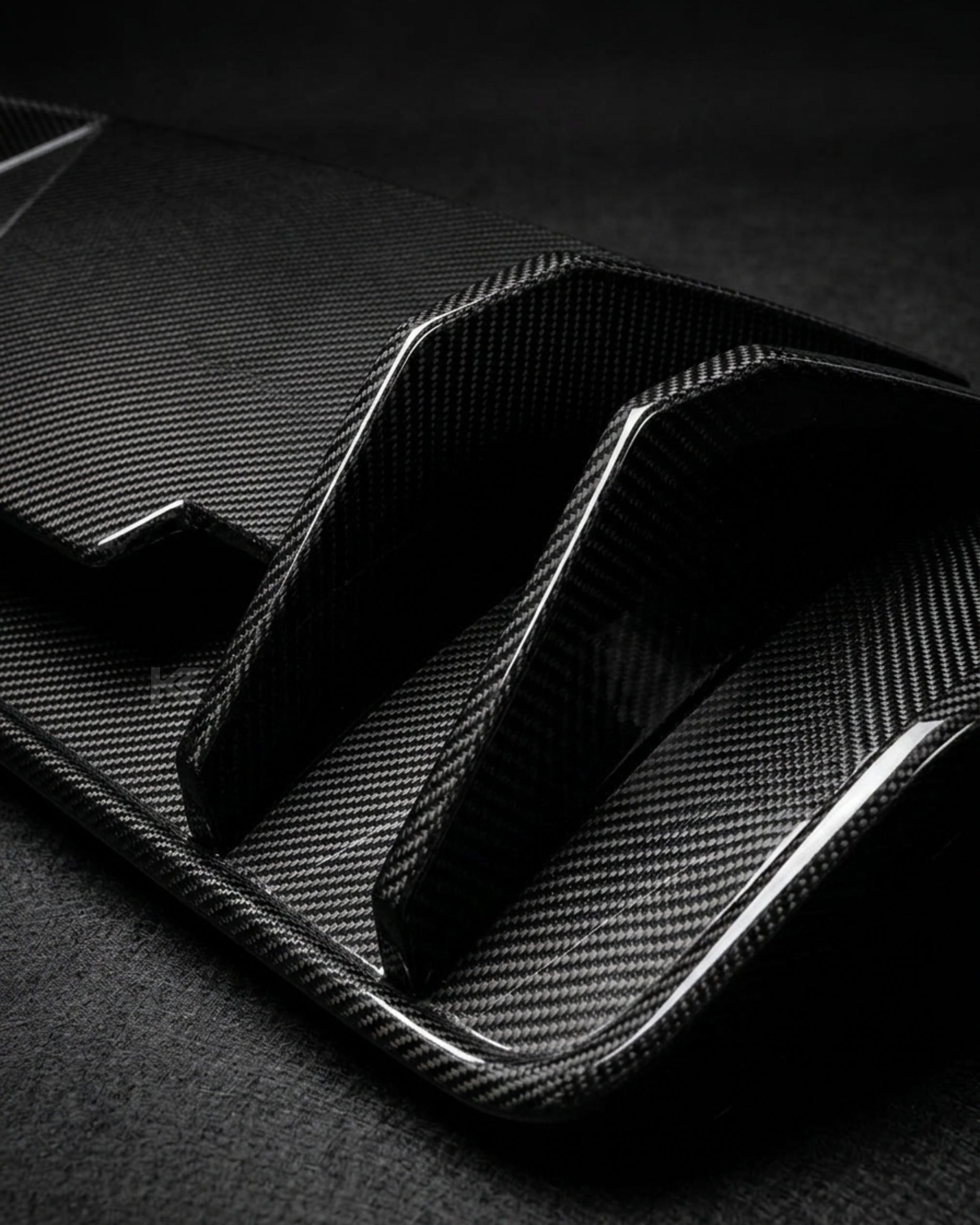 K2 Industries Audi R8 V10 Coupe 4S Gen 2 Dry Carbon Fiber Custom-Style Rear Bumper Lip Diffuser 2016 - 2018