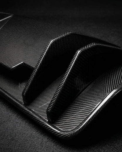 K2 Industries Audi R8 V10 Coupe 4S Gen 2 Dry Carbon Fiber Custom-Style Rear Bumper Lip Diffuser 2016 - 2018