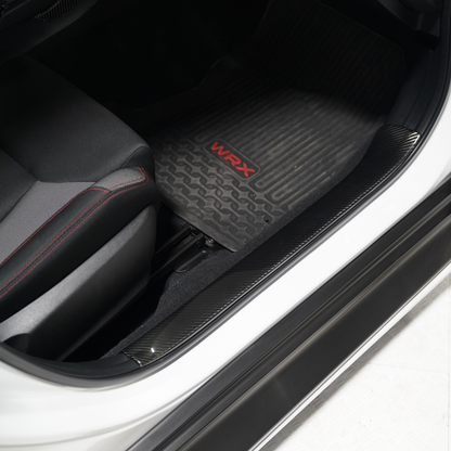 JDMuscle [22-26 WRX] Pre-preg Carbon Fiber Door Sill Scuff Covers (4PCs) (JDM-WRX22-DSC)