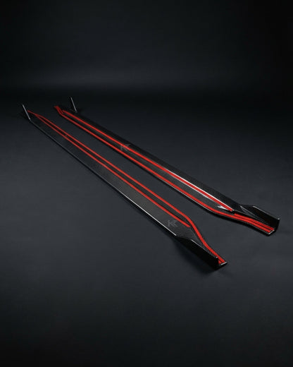 K2 Industries Dry Carbon Fiber Side Skirt Extensions – BMW G80 M3 & G82/G83 M4 (2021+)