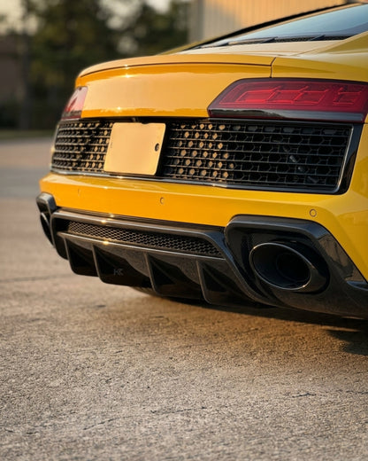 K2 Industries Audi R8 GT V8 / V10 Coupe 2-Door Carbon Fiber Rear Bumper Diffuser 2010 - 2015