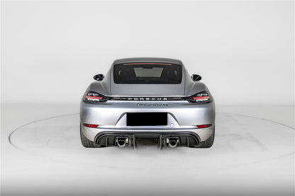 Carbonado 2017-2025 Porsche 718 Cayman Boxster GT4 Style Dry Carbon Fiber Rear Diffuser Lip