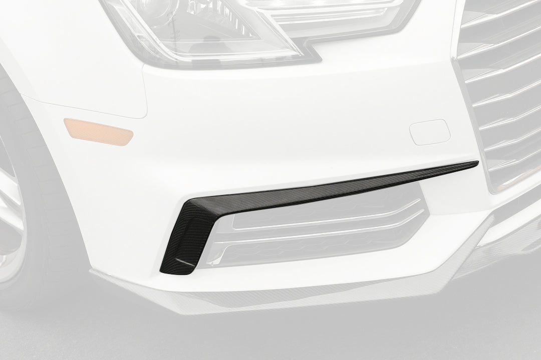 Molduras de ventilación del parachoques delantero de fibra de carbono estilo MD para AUDI B9 A4 Sport S4 Carbonado 2017-2018