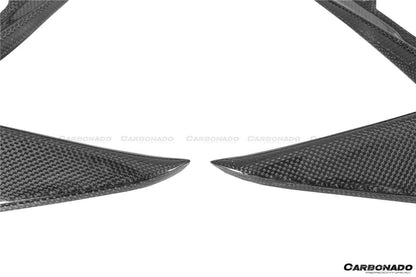 Carbonado 2018-2022 Ferrari 488 Pista OEM estilo fibra de carbono parachoques delantero ventilación Canards