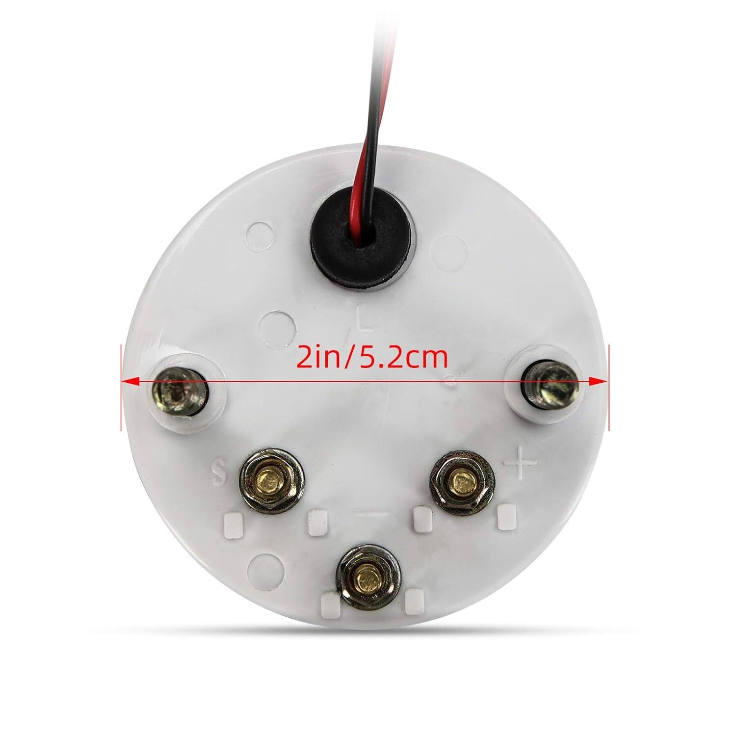 Prosport 2-1/16" Electrical Fuel level Gauge Clear Lens White LED