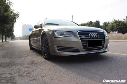 Faldón delantero de fibra de carbono estilo Audi A8 D4 Ab Carbonado 2010-2013