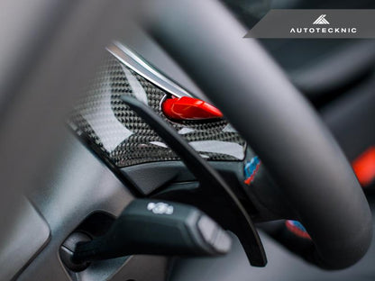 AutoTecknic Replacement Carbon Steering Wheel Top Cover - G80 M3 | G82/ G83 M4 - 8