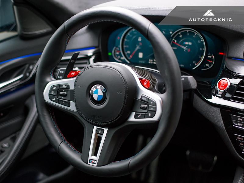 AutoTecknic Replacement Carbon Steering Wheel Top Cover - G80 M3 | G82/ G83 M4 - 9