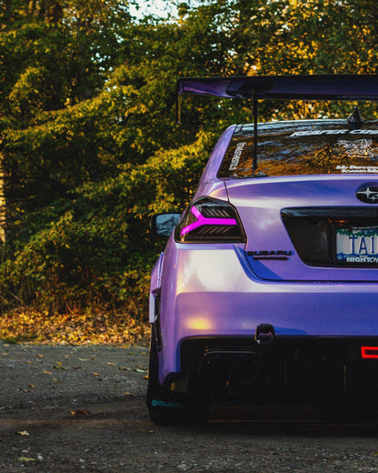 Luces traseras LED OLM Y-Spec (lente ahumada, óptica blanca con RGB) - WRX/STI 2015-2021