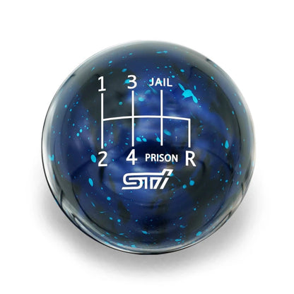 Billetworkz Cosmic Space Shift Knob - 6 Speed STI Jail - Prison Engraving - Subaru STI - 8