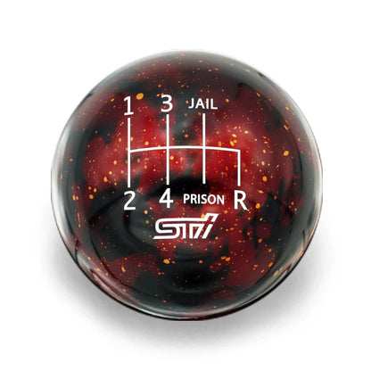 Billetworkz Cosmic Space Shift Knob - 6 Speed STI Jail - Prison Engraving - Subaru STI - 1