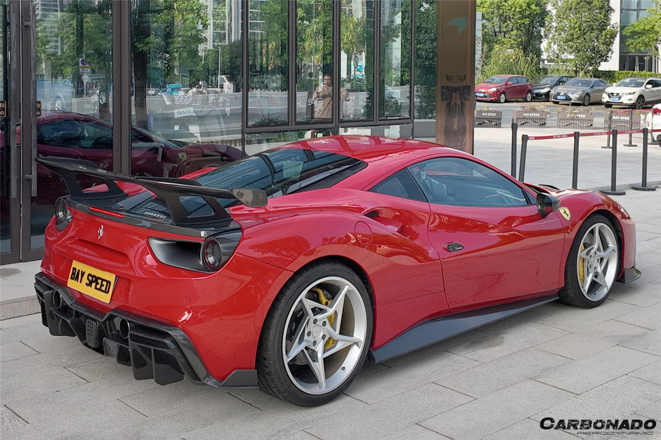 Carbonado 2015-2020 Ferrari 488 GTB Spider OE Style Carbon Fiber Side Skirts