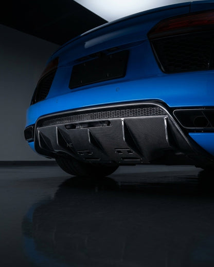 K2 Industries Audi R8 GT V8 / V10 Coupe 2-Door Carbon Fiber Rear Bumper Diffuser 2010 - 2015