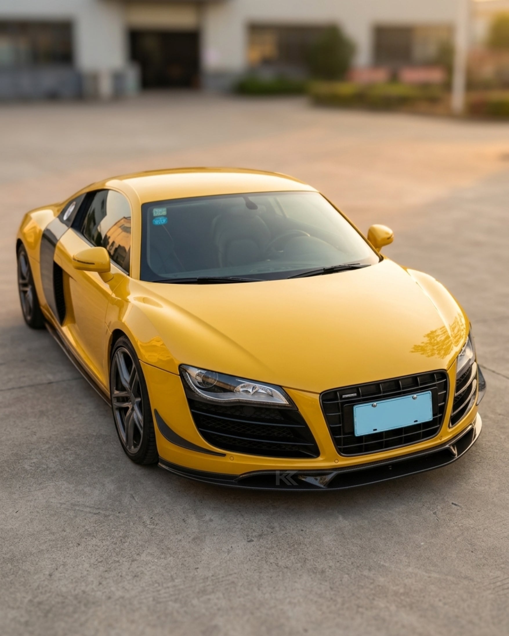K2 Industries Audi R8 V8 / V10 / GT Carbon Fiber Front Lip Spoiler 2008 - 2015